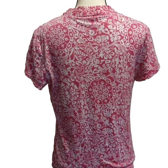 Coldwater Creek Red & White Paisley Print Top Women's Size Small - Picture 3 of 5
